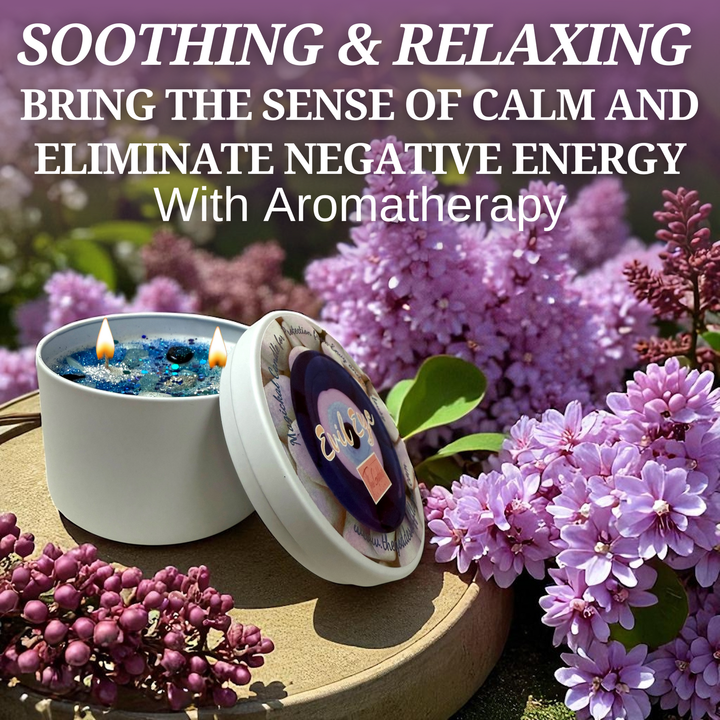 Evil Eye Protection Candle – Spiritual Ritual Candle for Banishing Negativity & Cleansing