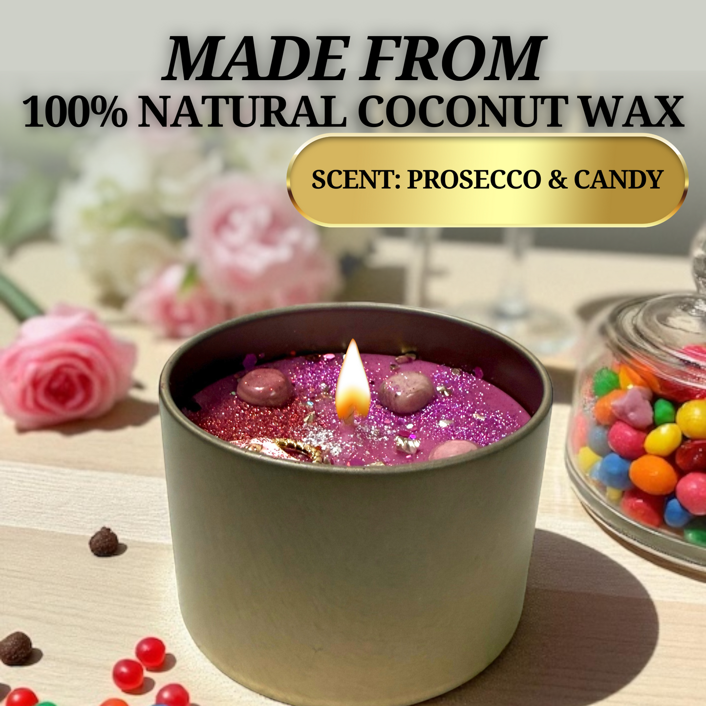 Luxury spell candle for love and money rituals