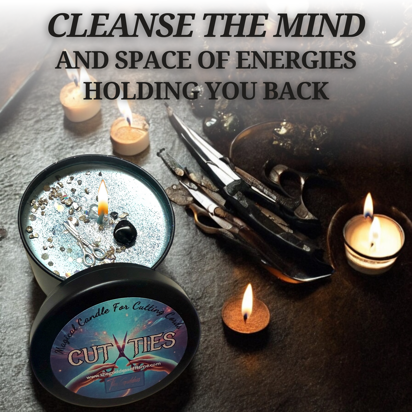 Cut Ties Spell Candle - Cut Cords, Break Unhealthy Attachments & End Toxic Relationships