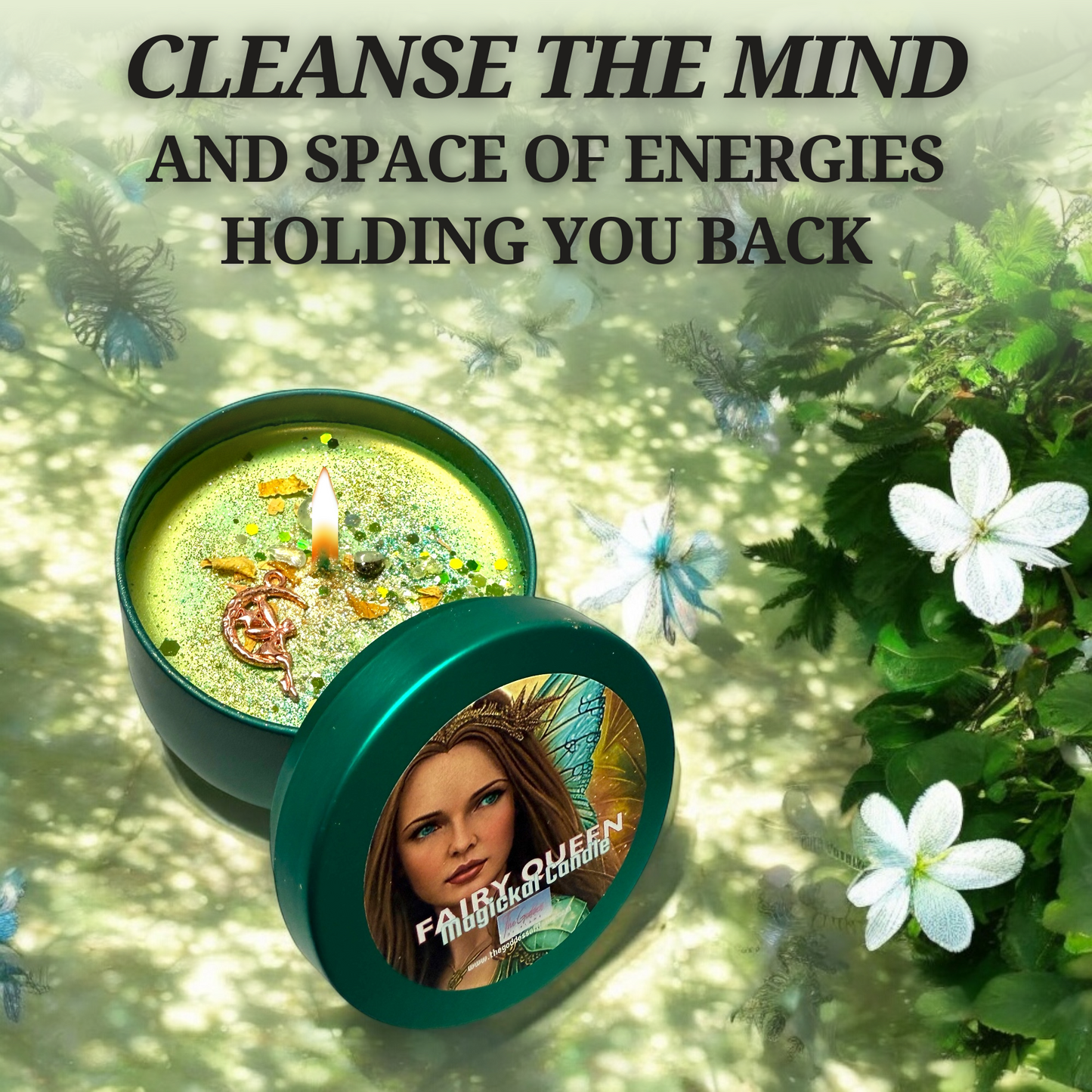 Fairy Queen Conjuring Spell Candle - Manifesting Dreams and Desires, Attracting Love and Romance, Heightening Intuition and Psychic Abilities