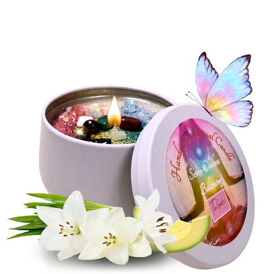 Seven Chakras Balancing Candle – Spiritual Candle for Energy Alignment and Healing