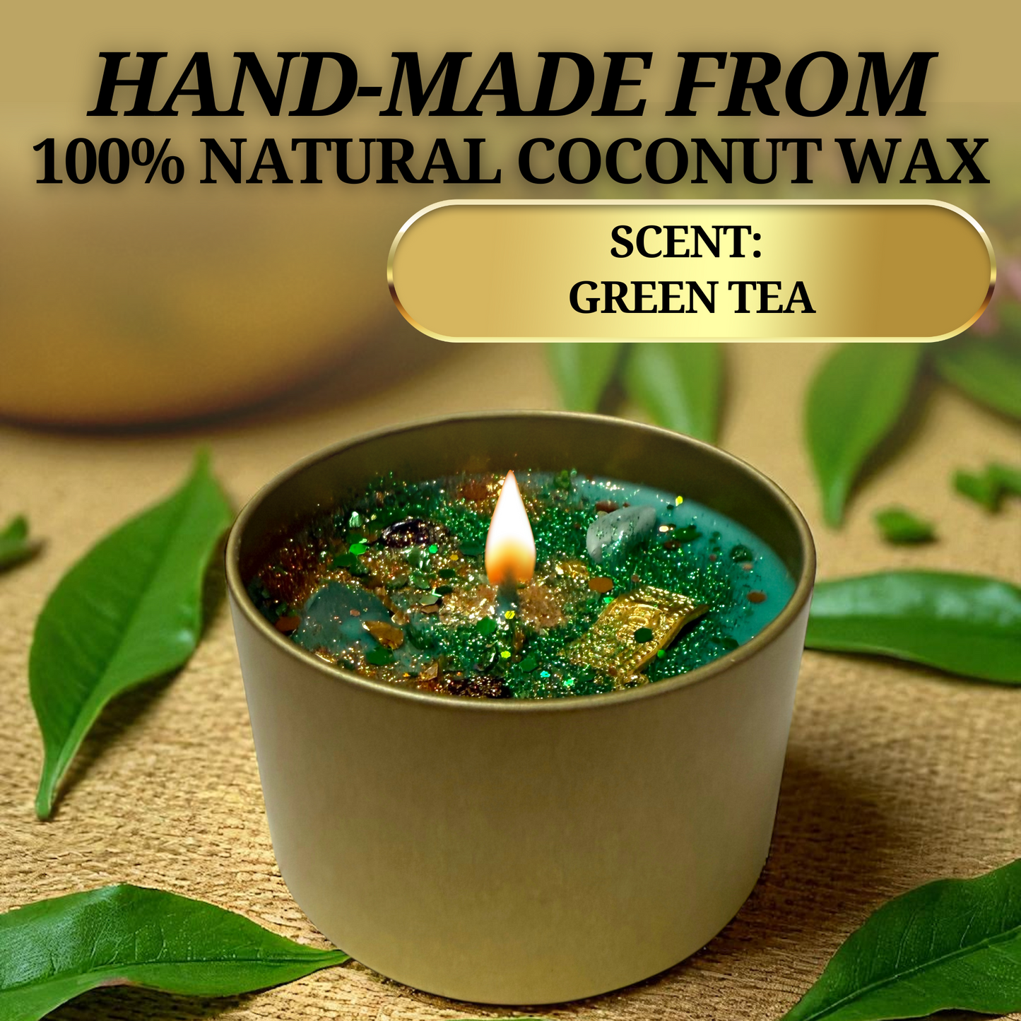 Get Money Candle – Spell & Ritual Candle for Wealth, Prosperity & Success | Spiritual Soy Wax Candle with Crystals & Herbs