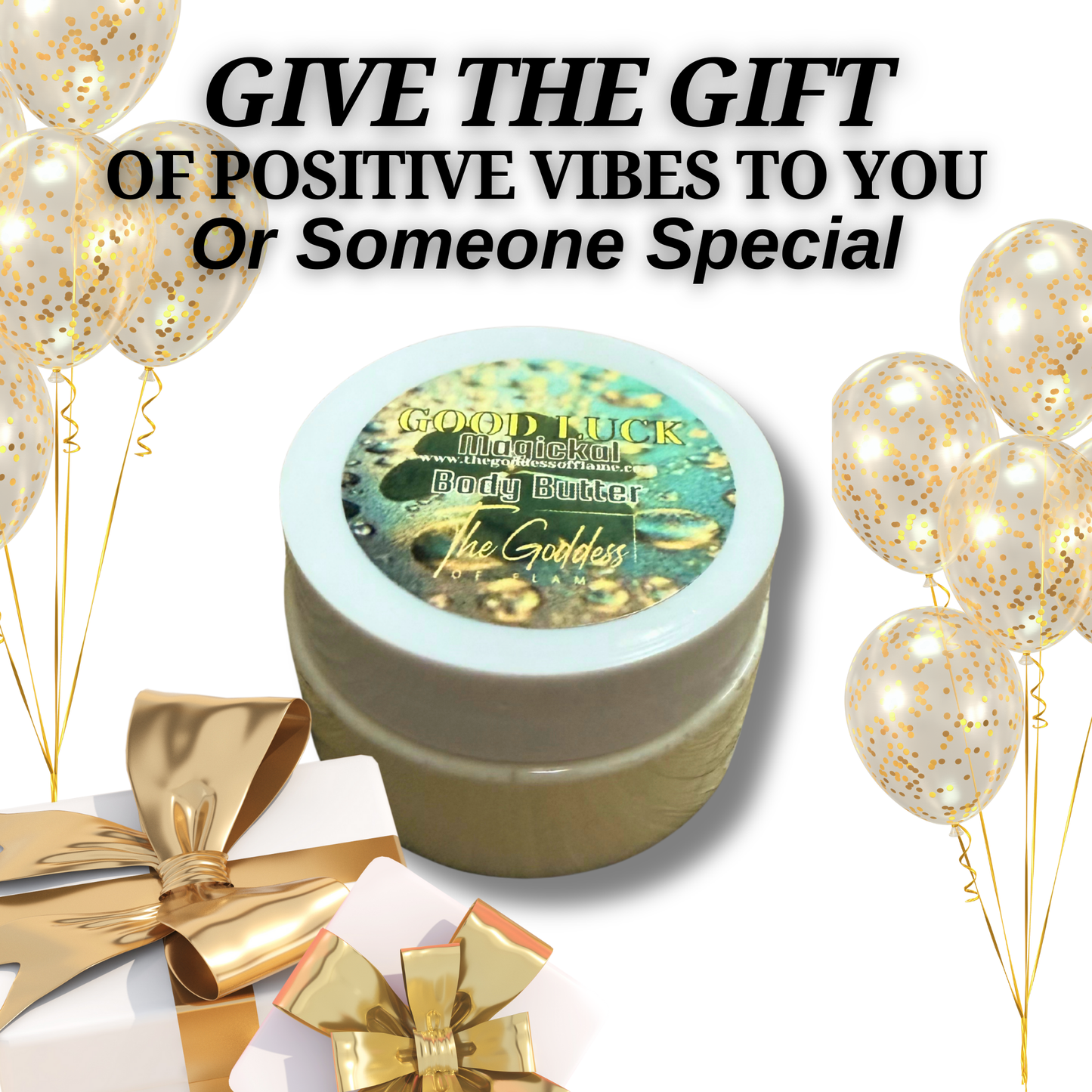 Vegan body butter charged on altar with good fortune energy