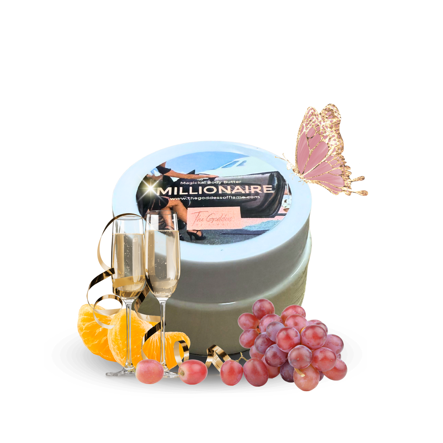 Millionaire Body Butter – wealth ritual skincare with crystal infusion