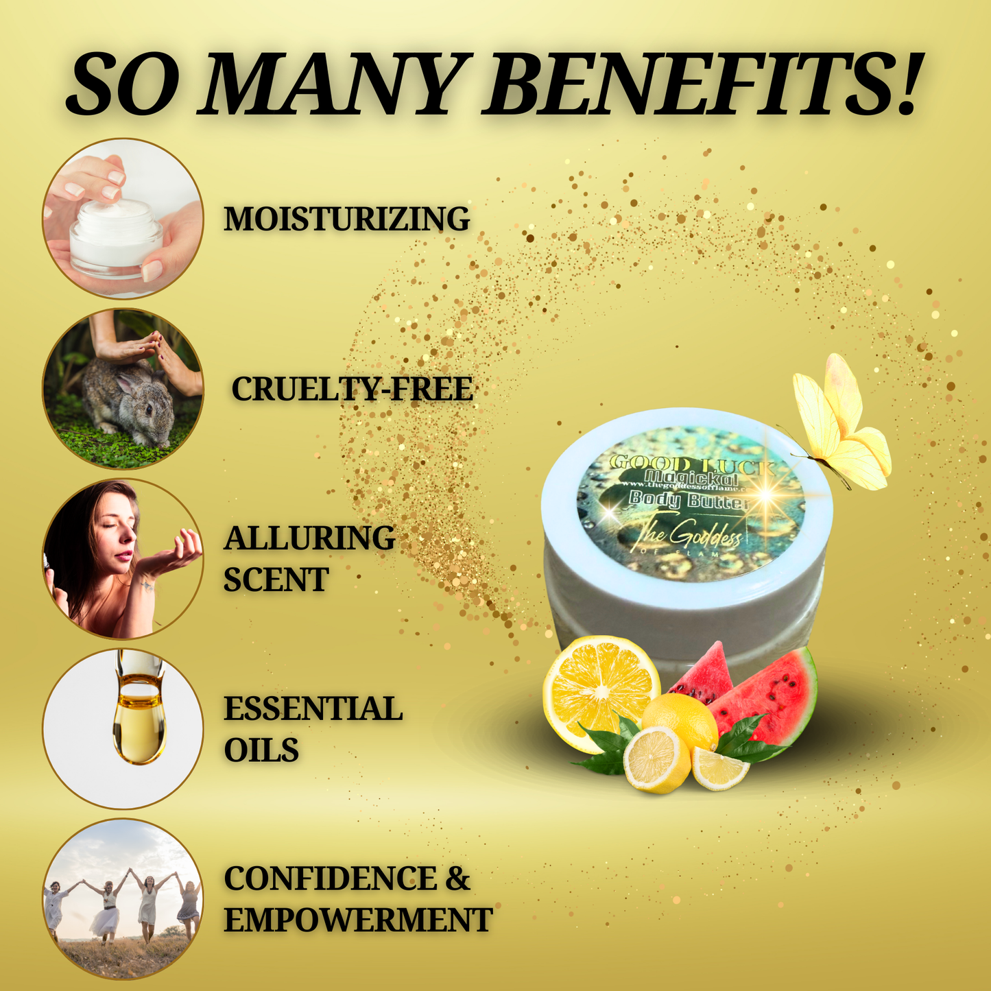 Natural body butter for abundance and opportunity rituals