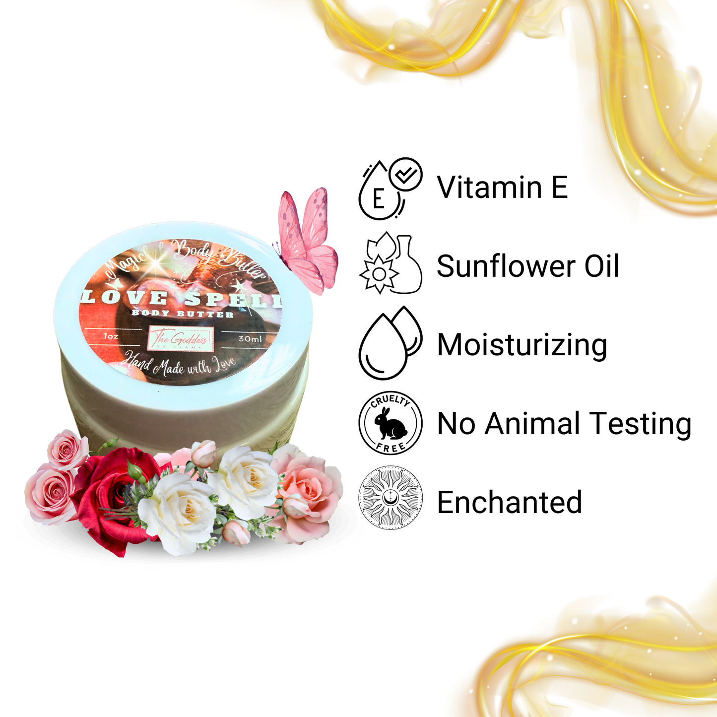 Love Spell Spiritual Body Butter - Attracting New Love, Specific Person Love Spell, Love tie