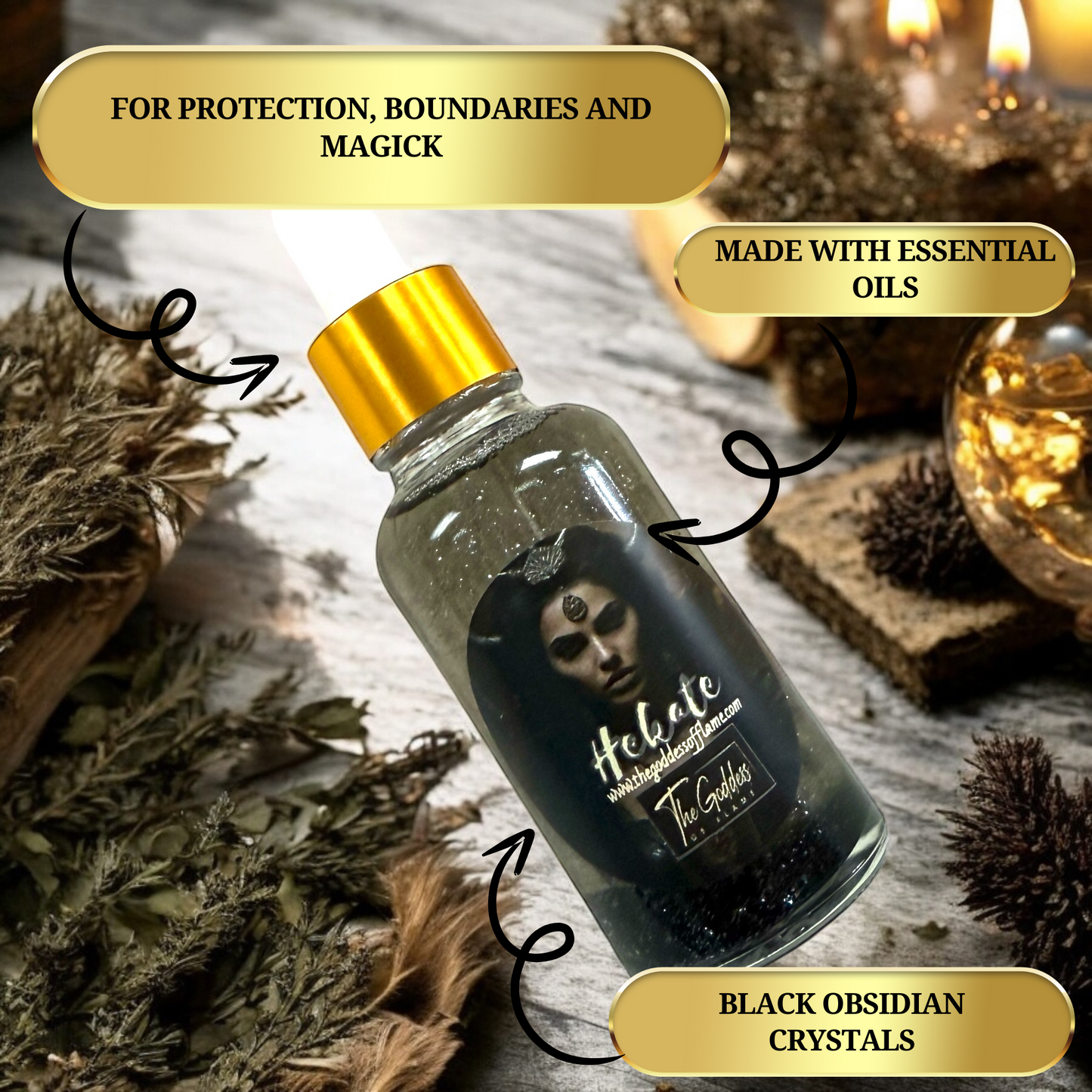 Hekate Conjuring Oil - For protection, Boundaries and Magick