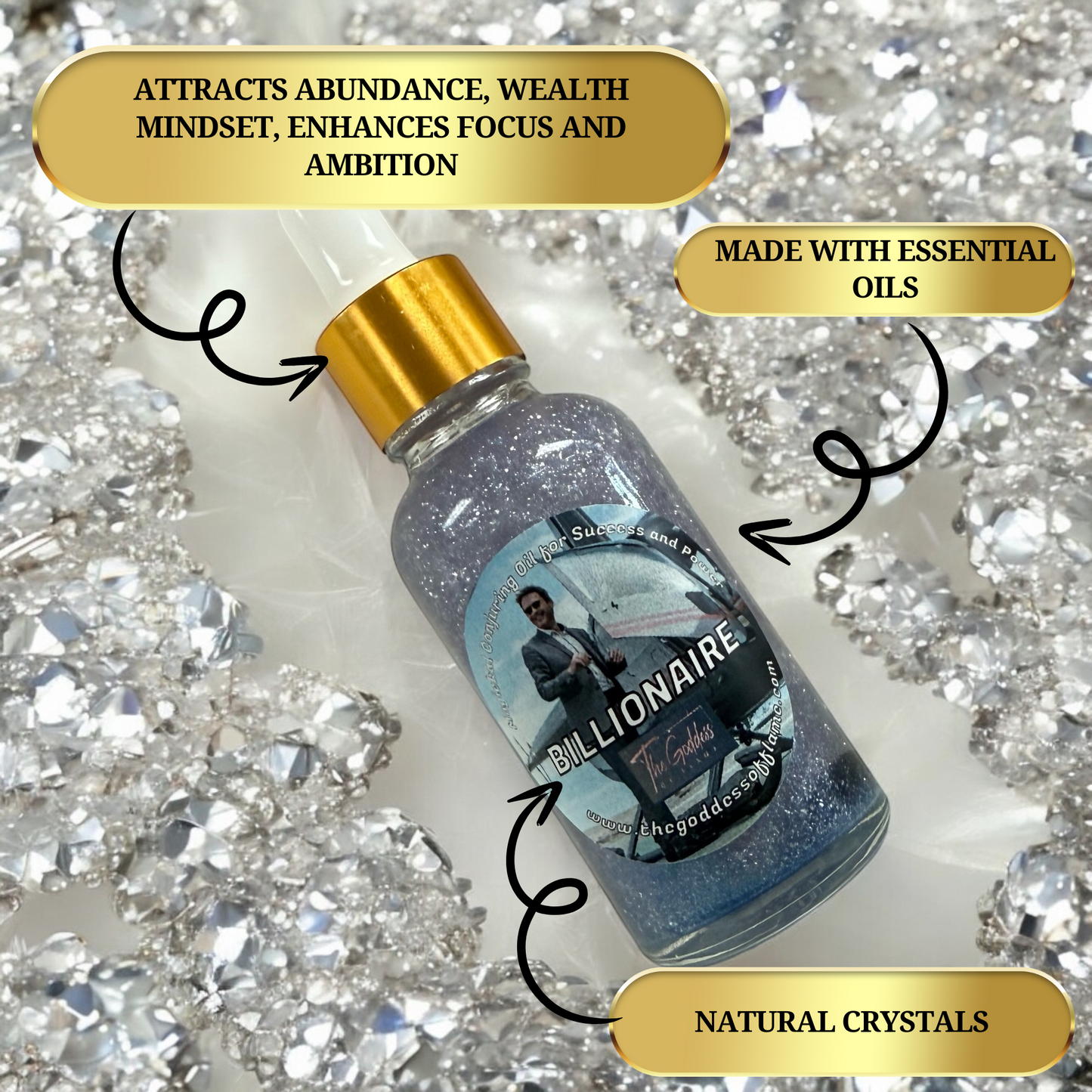 Billionaire Conjuring Oil - Attracts Abundance, Wealth Mindset, Enhances focus and Ambition