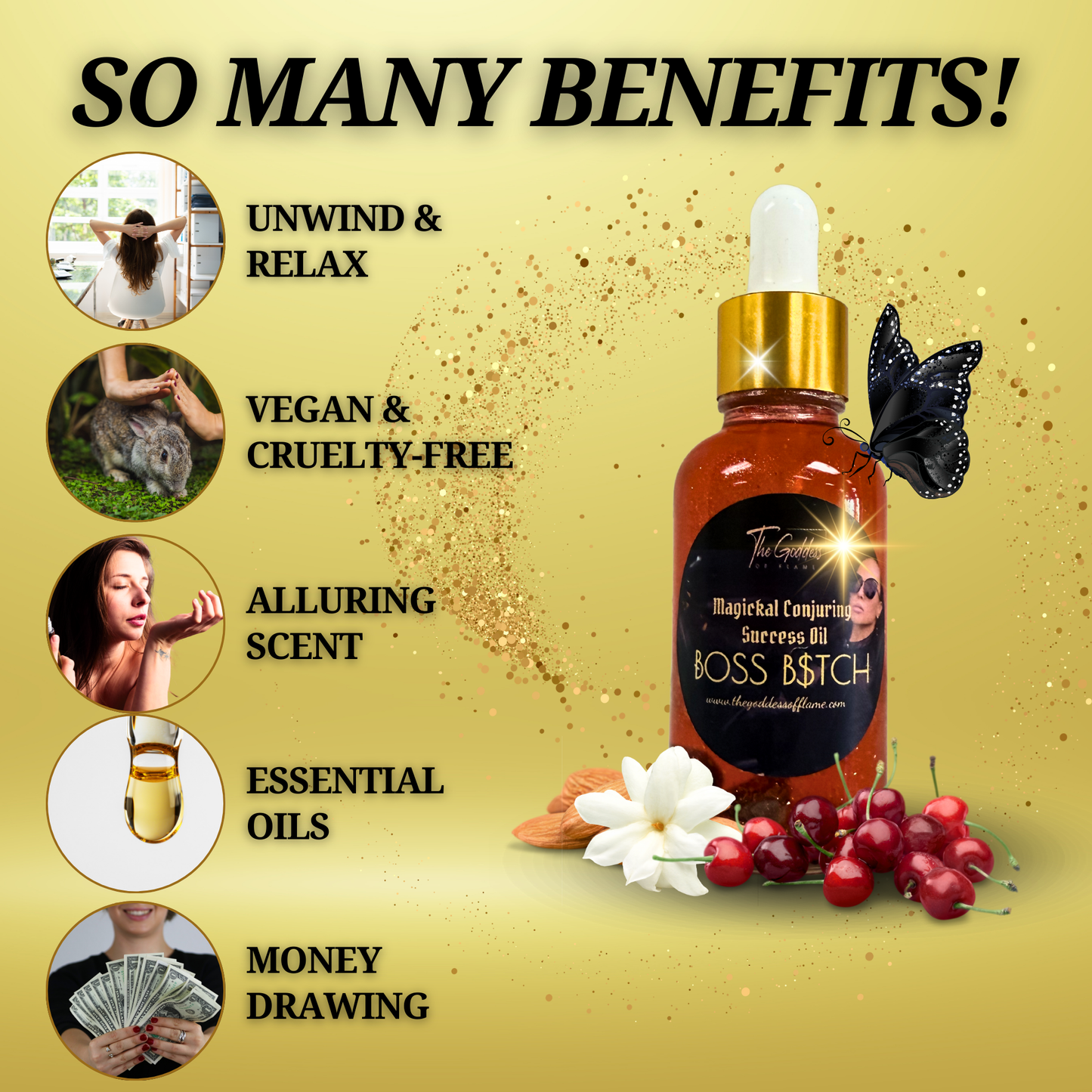 Boss B*tch Oil (1 oz) – Ritual Anointing Oil for Empowerment, Confidence, Success & Abundance