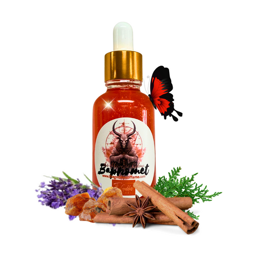 The Goddess of Flame Baphomet Oil 1 oz – Ritual oil for balance, transformation, and occult wisdom