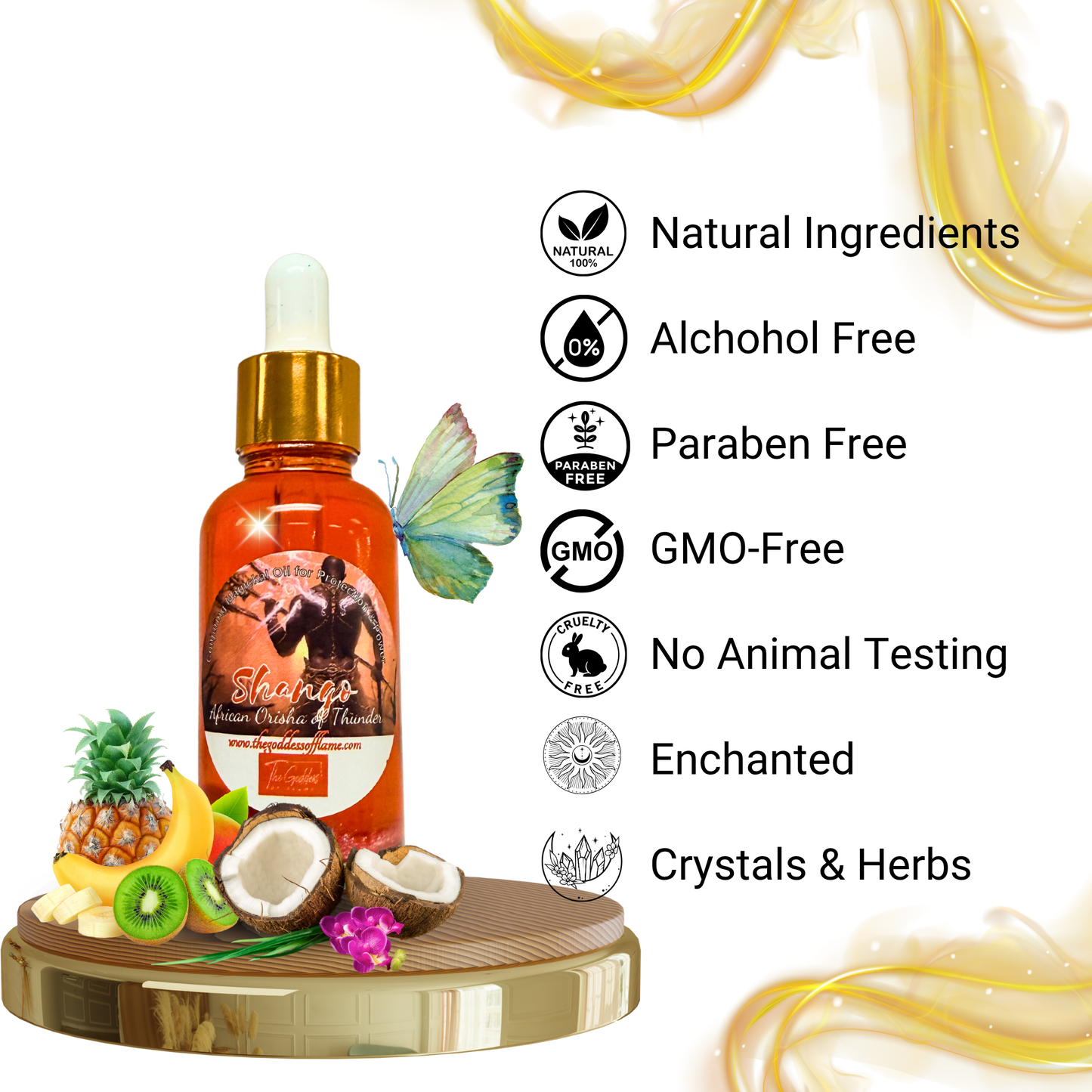 Metaphysical Shango oil for strength and victorious energy