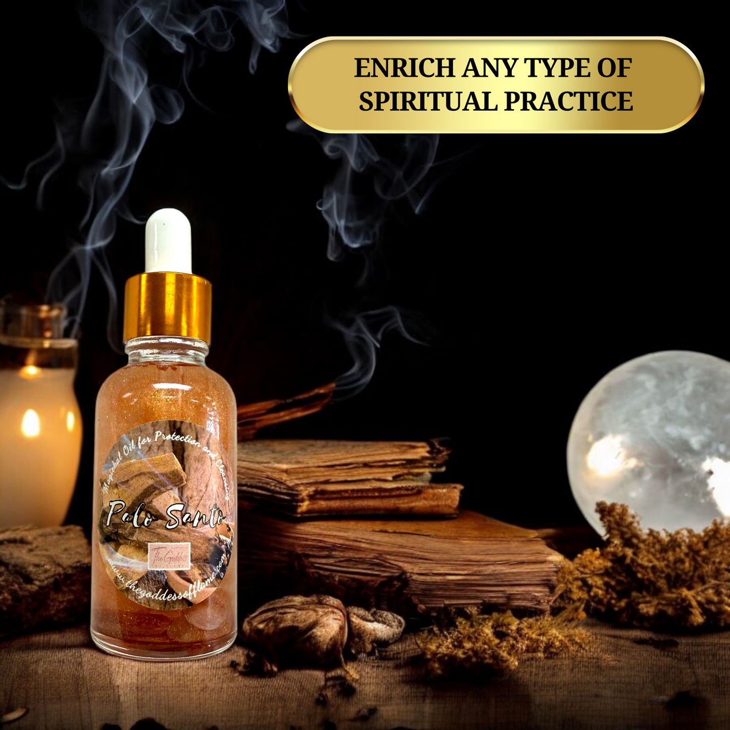 Palo Santo Oil (1 oz) – Ritual Anointing Oil for Cleansing, Protection & Spiritual Balance