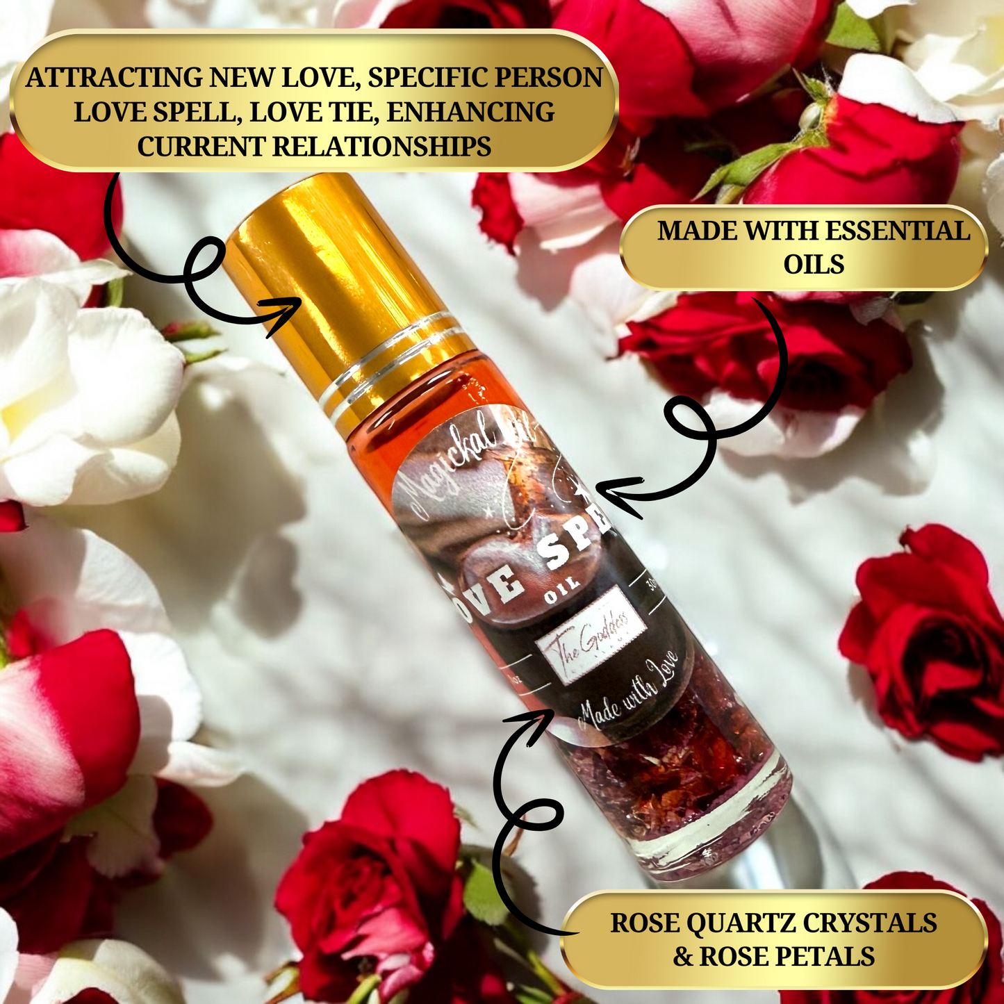 Love Spell Roll-On Perfume - Attracting New Love, Specific Person Love Spell, Love tie