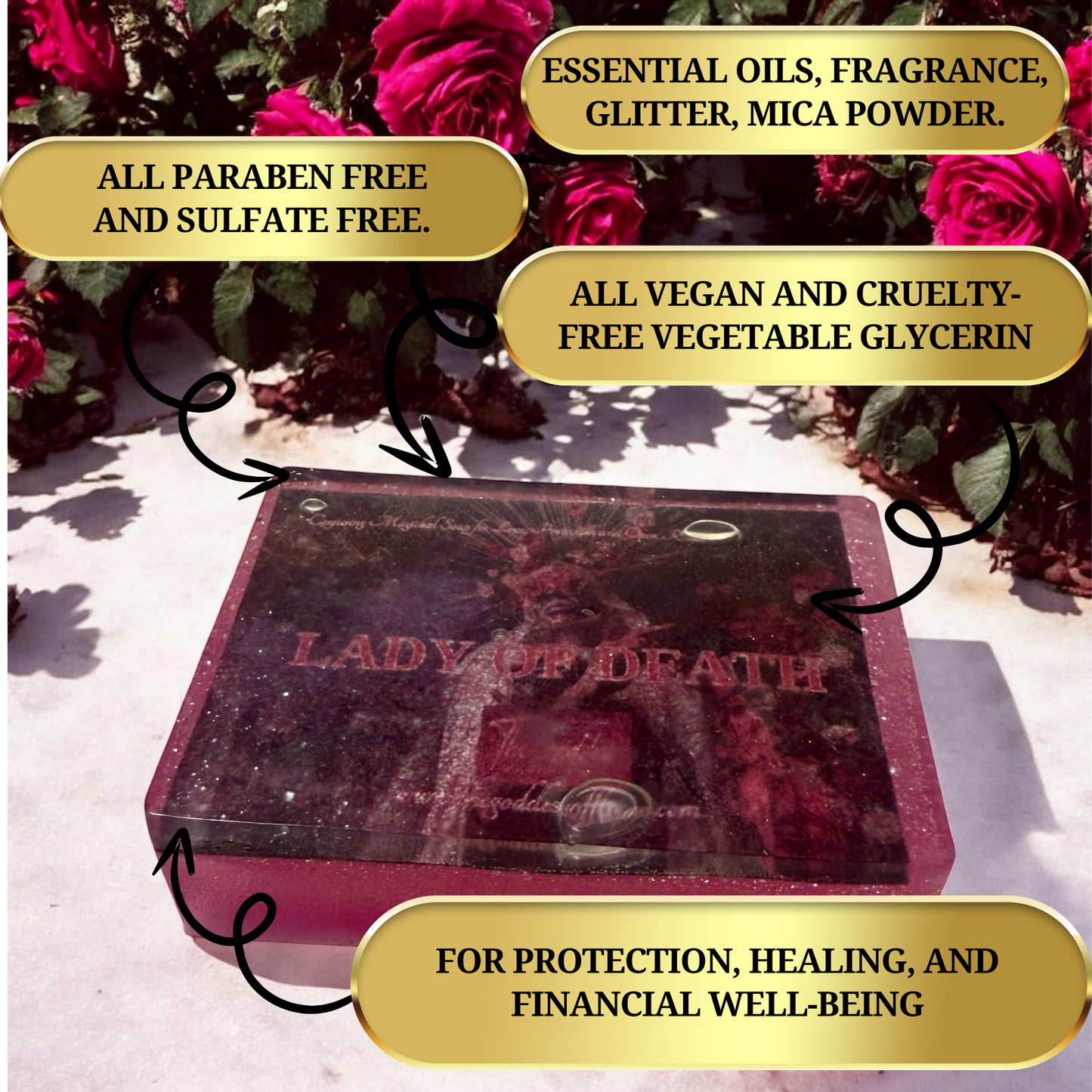 Lady of Death Soap – Santa Muerte Ritual Cleanser for Protection & Devotion