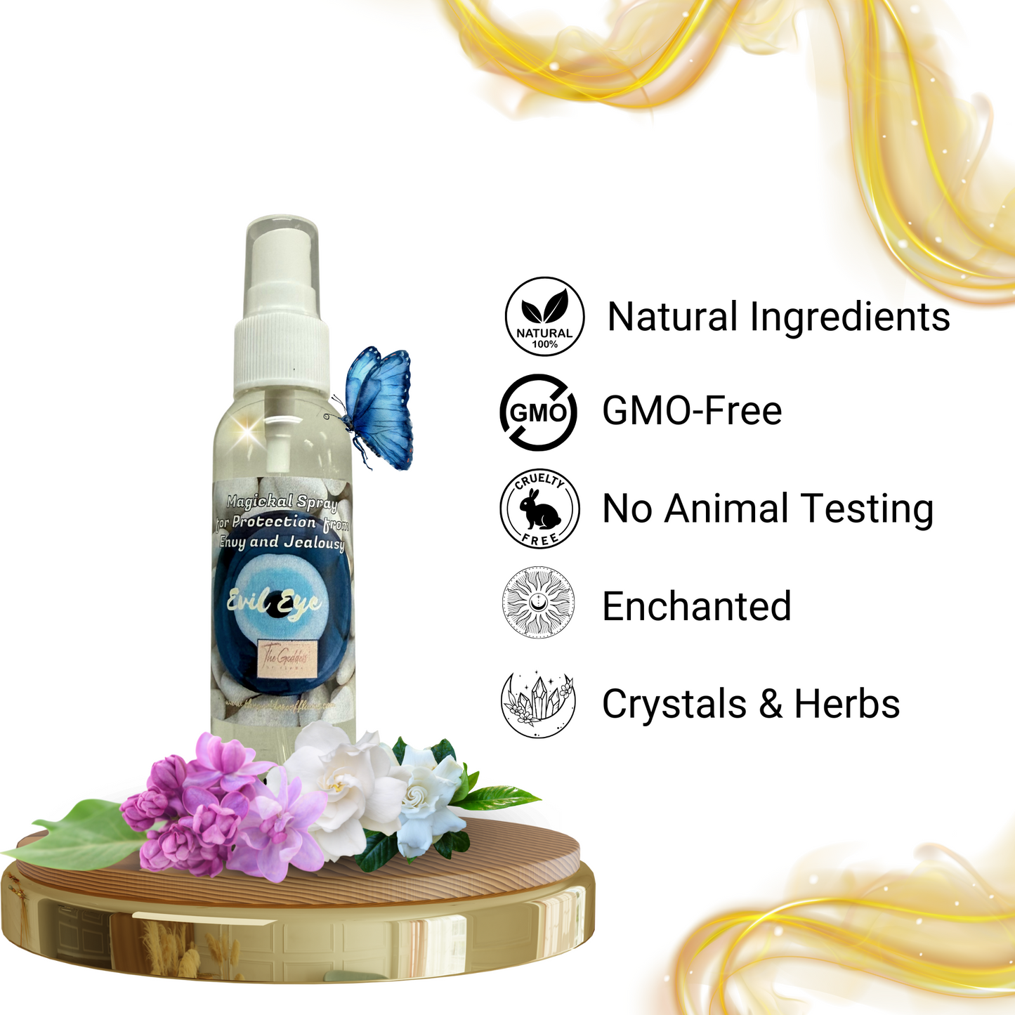 Aura cleansing mist for spiritual defense and meditation