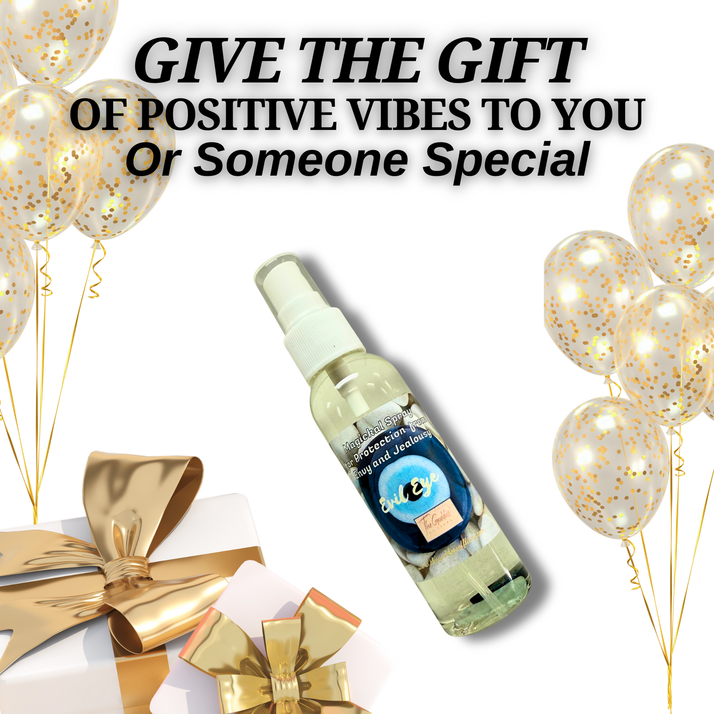 Evil Eye Protection Spray – Aura Cleansing Mist with Lavender, Sage & Crystal Energy