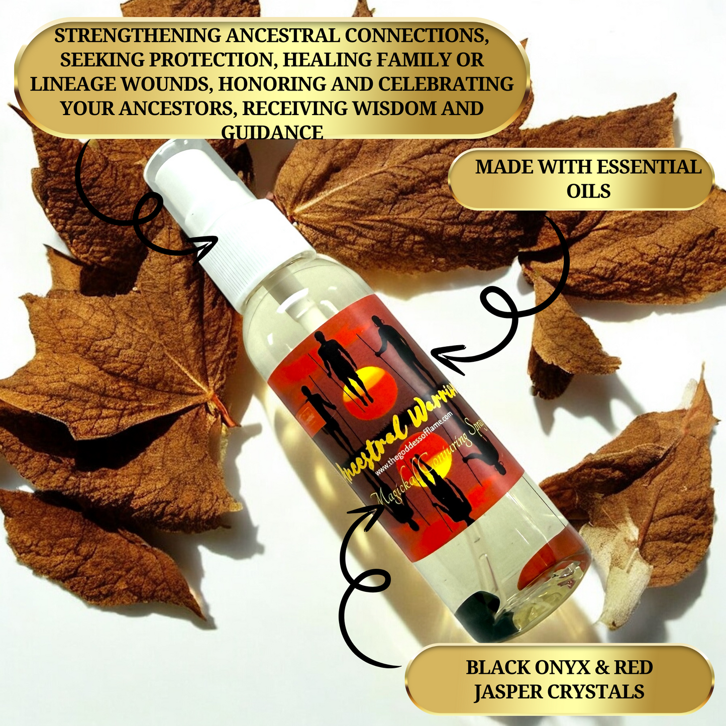 Ancestral Warrior Spray – Spirit Protection & Strength Ritual Mist