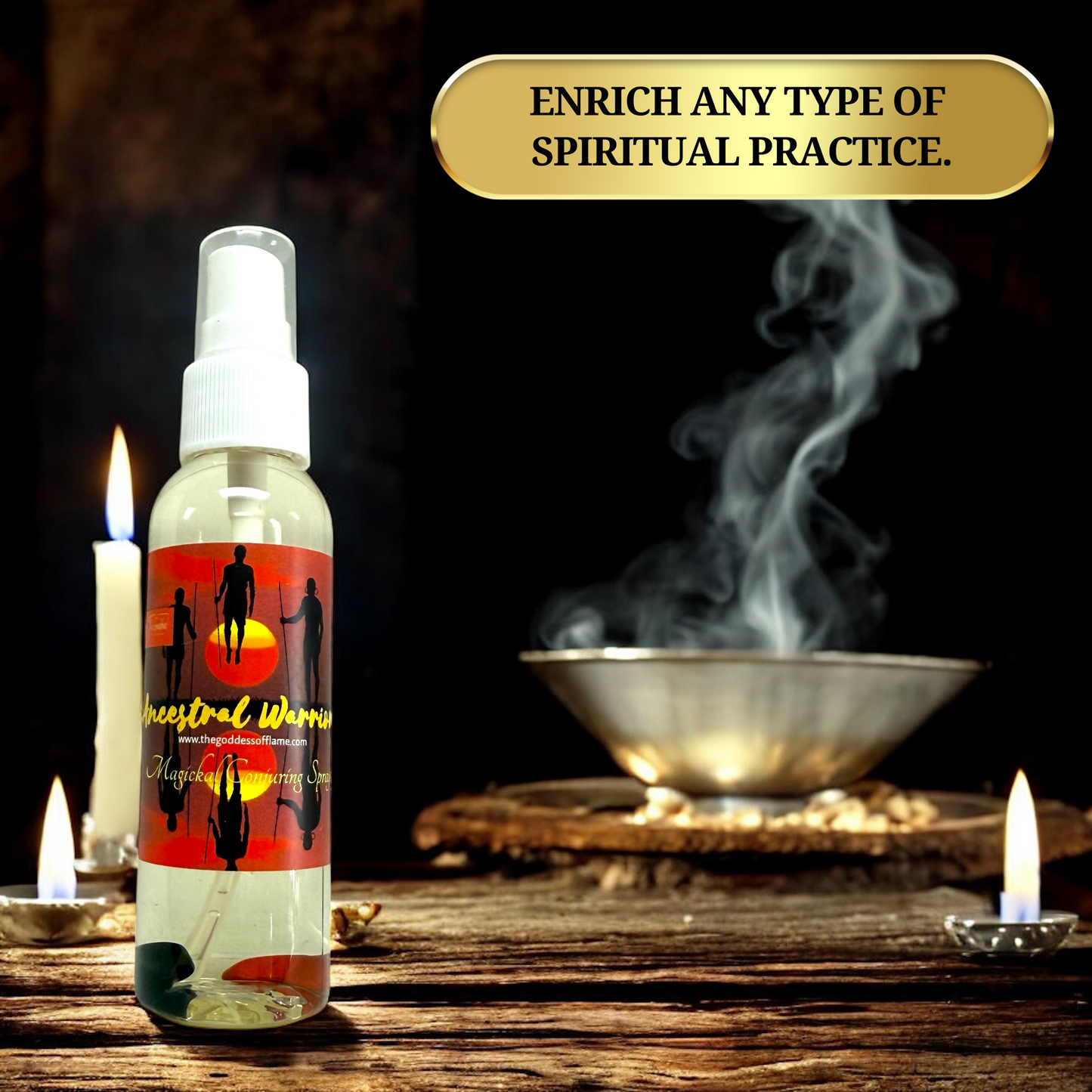 Ancestral Warrior Spray – Spirit Protection & Strength Ritual Mist