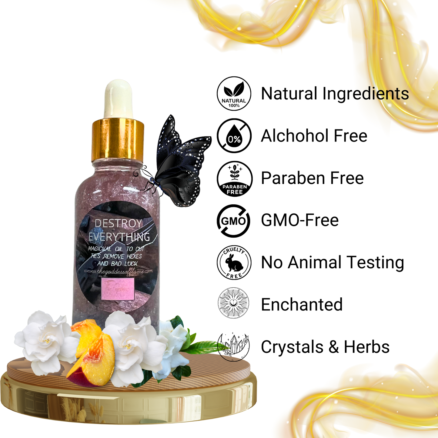 Destroy Everything Anointing Oil Dropper - Remove Bad Luck, Hexes & Curses