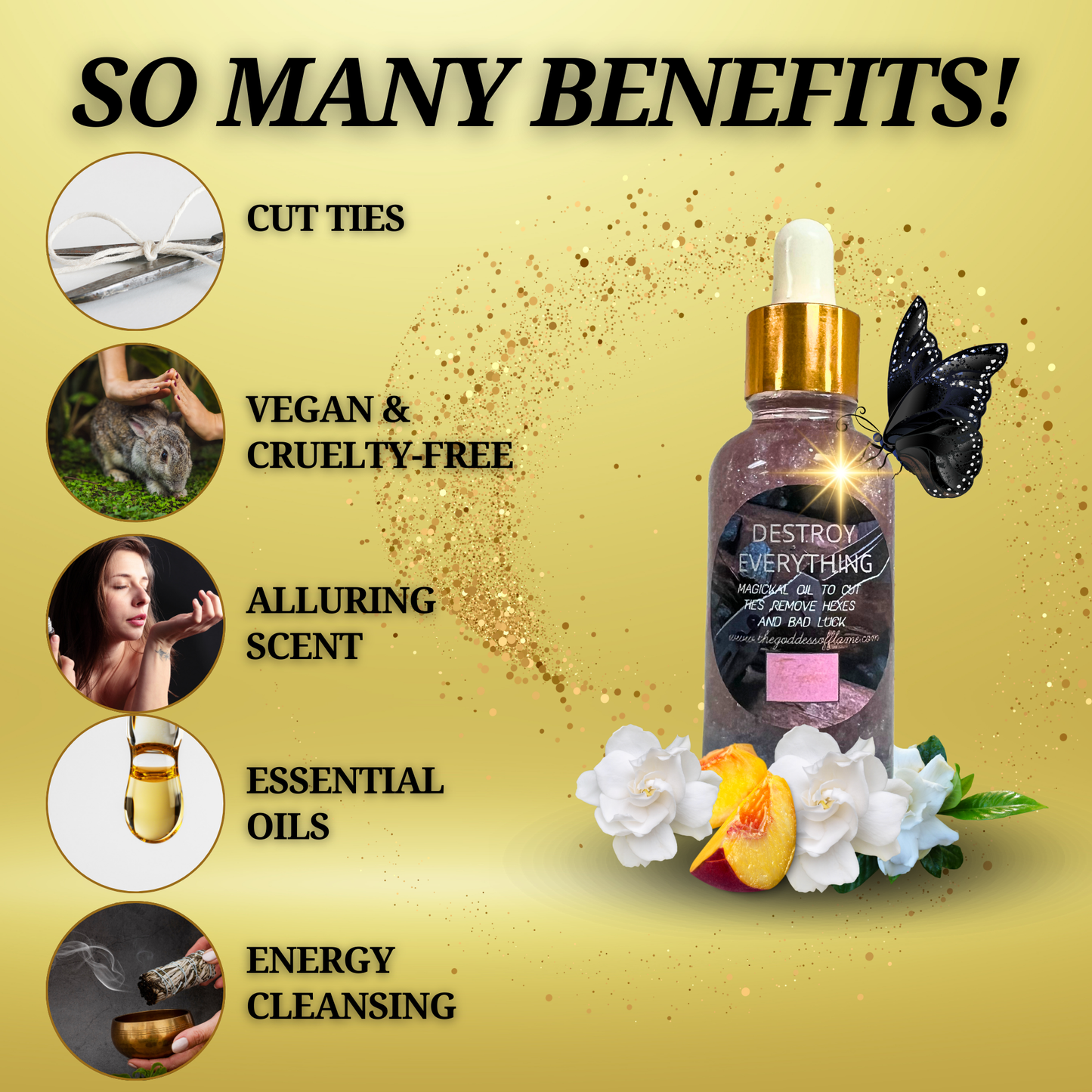 Destroy Everything Anointing Oil Dropper - Remove Bad Luck, Hexes & Curses