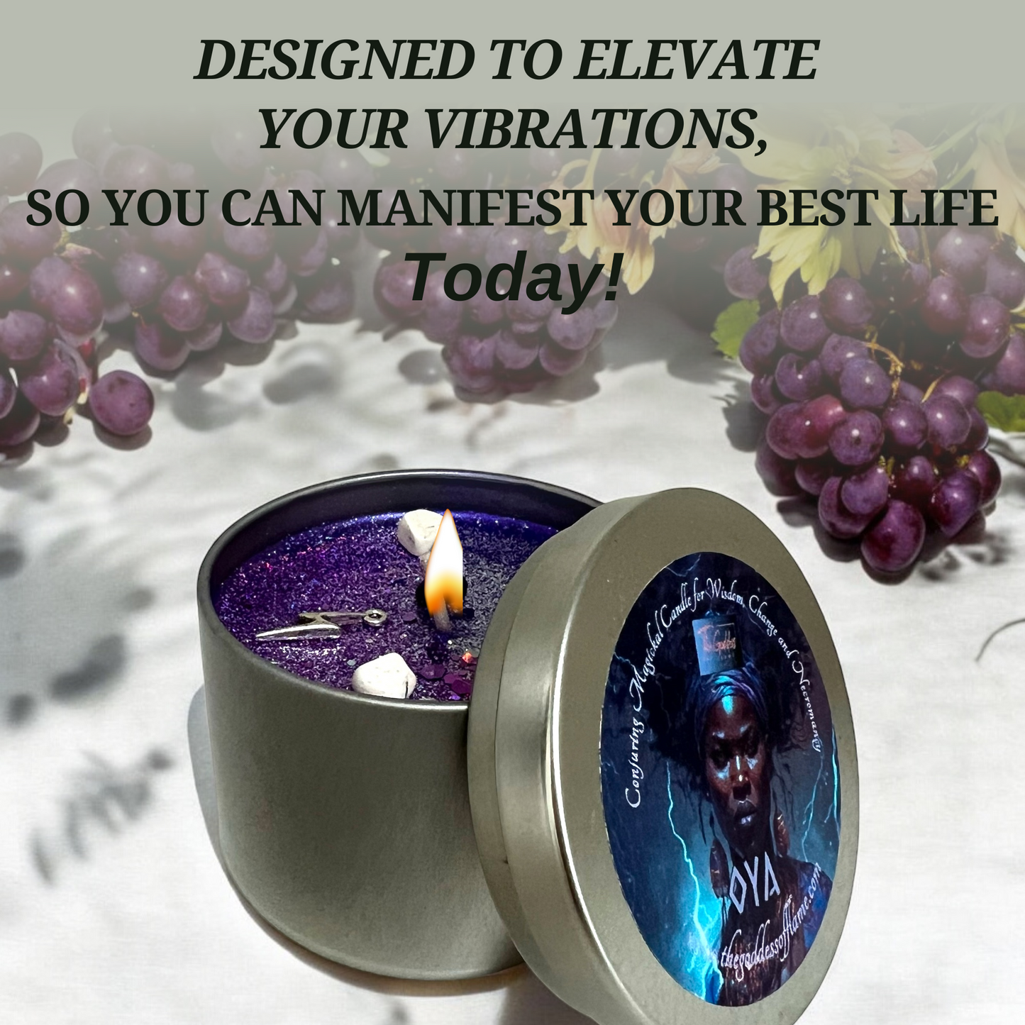 Oya African Goddess of Storms Conjuring Ritual Candle