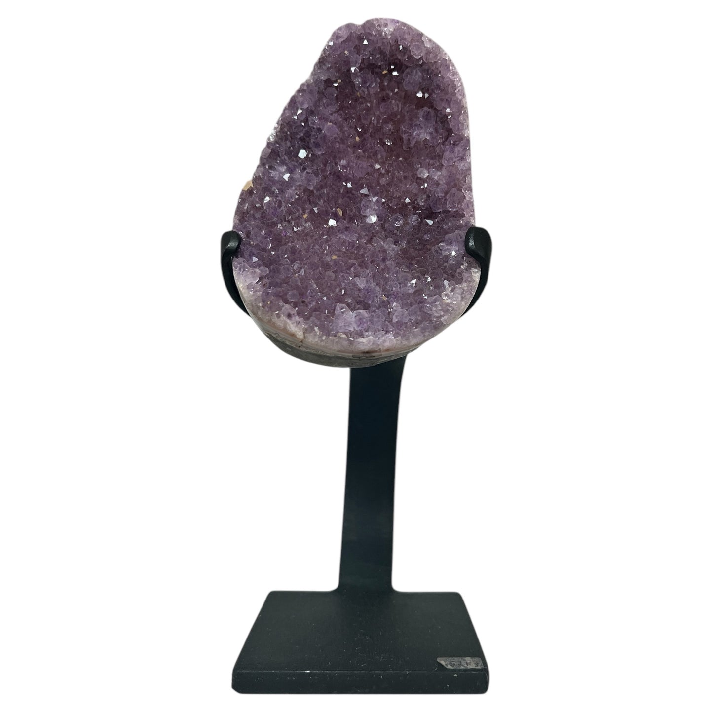 Large Crystal Amethyst Geode On Iron Stand