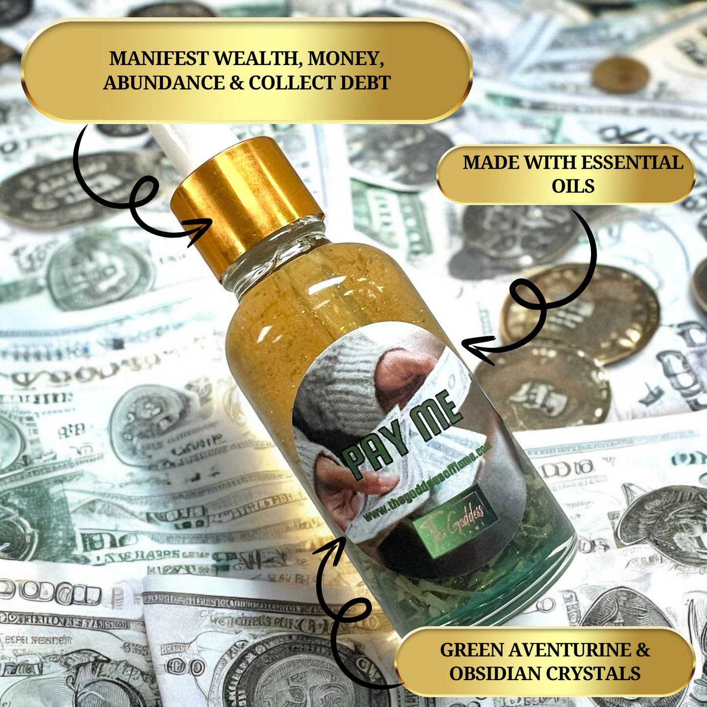 Pay Me Oil- To Collect Debt, Increase Pay & Manifest Abundance