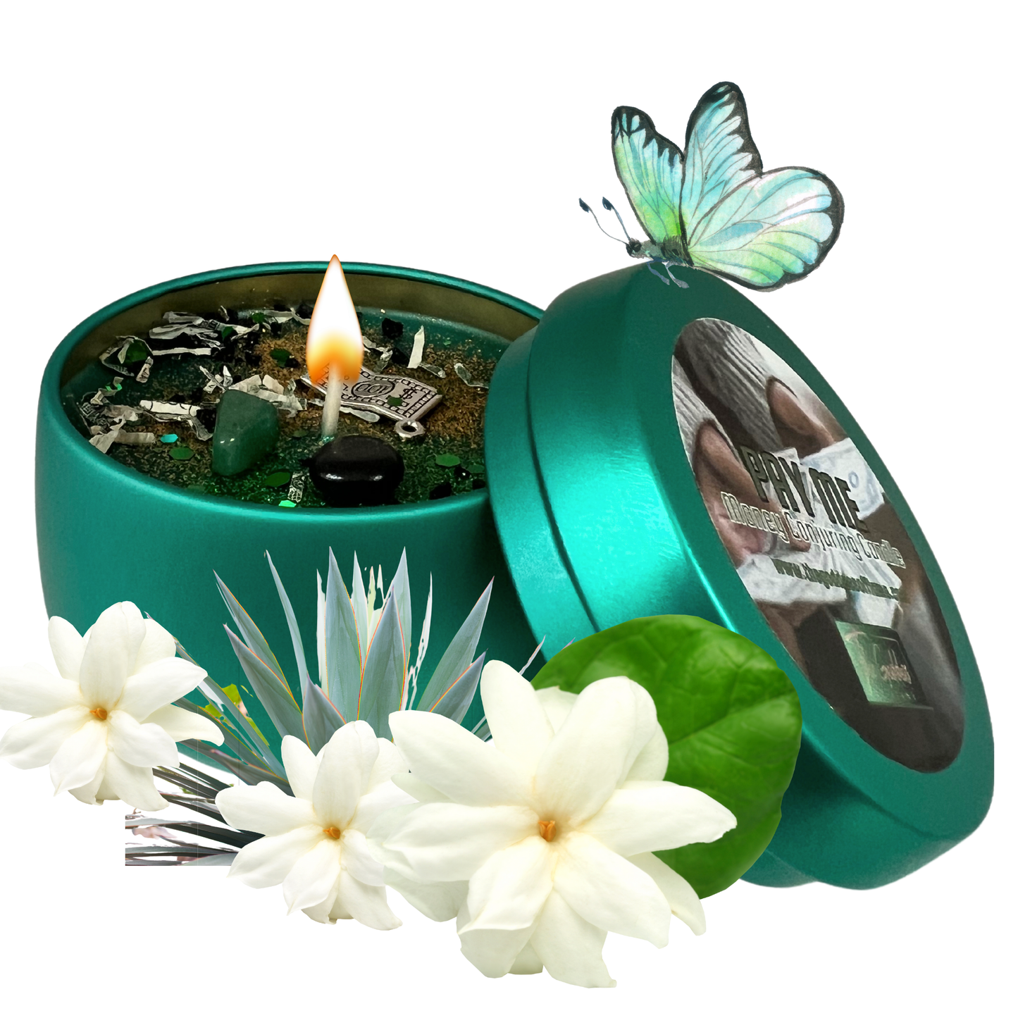 Pay Me Money Drawing Soy Spell Candle – Wealth, Prosperity, Abundance & Financial Security | Wiccan, Pagan, Hoodoo, Magick Conjure