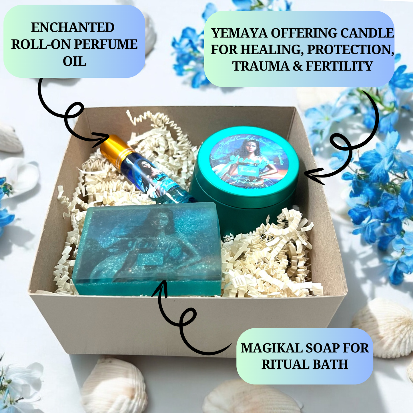 Yemaya Spell Kit Offering for Healing, Protection and Family