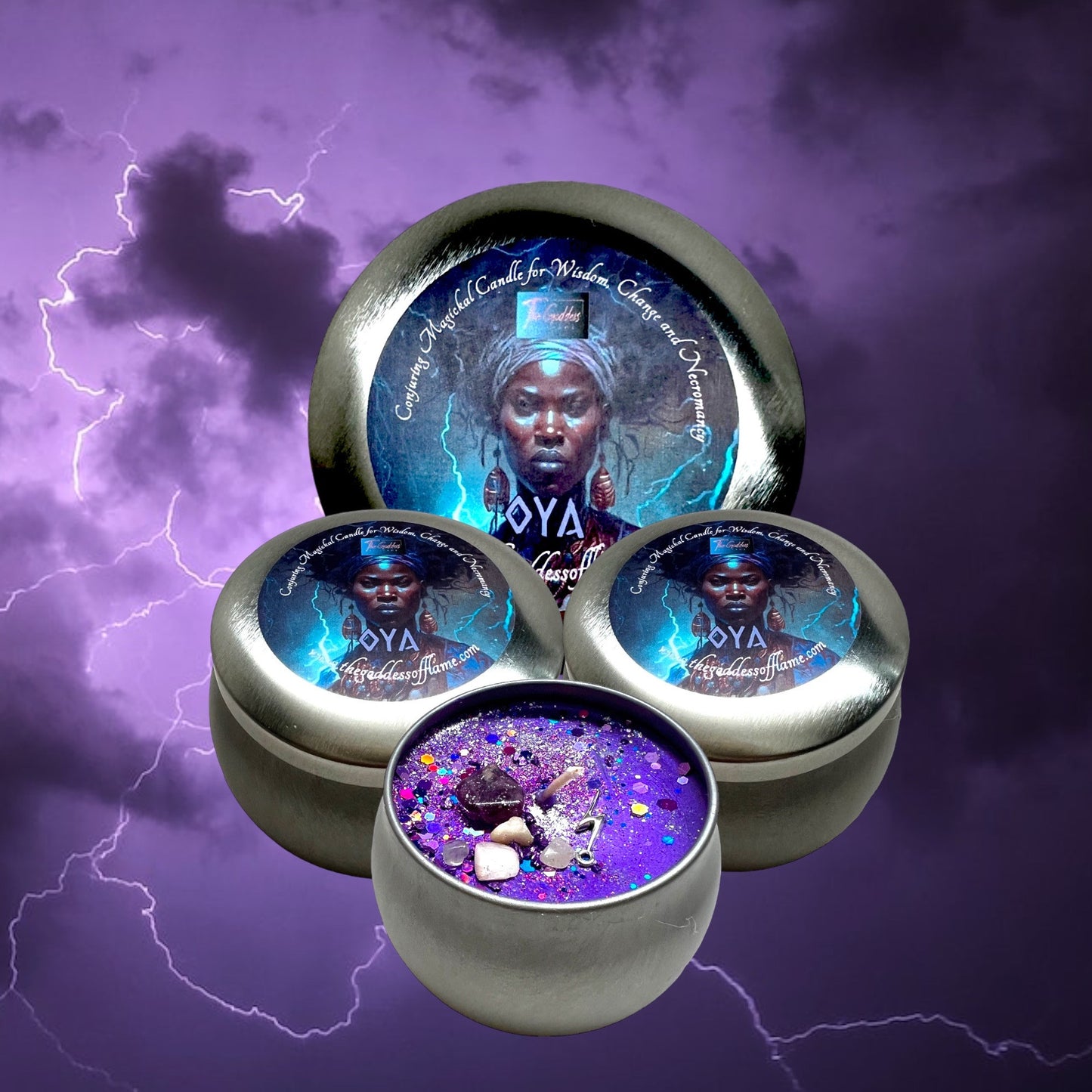 Oya African Goddess of Storms Conjuring Ritual Candle
