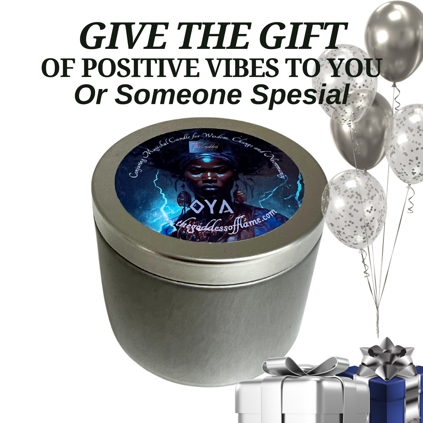 Oya African Goddess of Storms Conjuring Ritual Candle