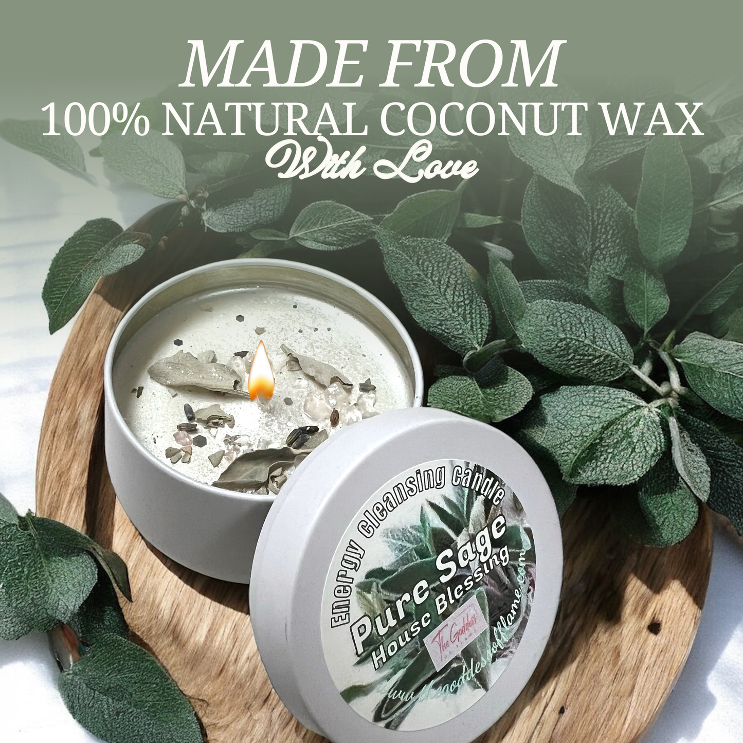 Pure Sage House Blessing Cleansing Energy Ritual Magic Spell Candle
