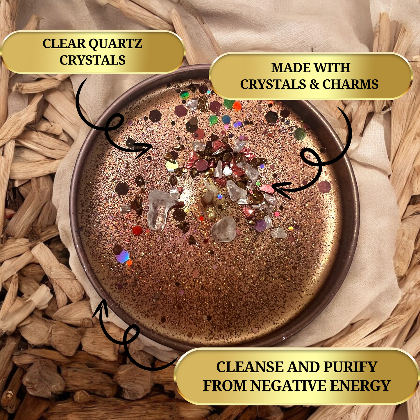 Palo Santo Spiritual Candle for Energy Cleansing & Removing Negativity