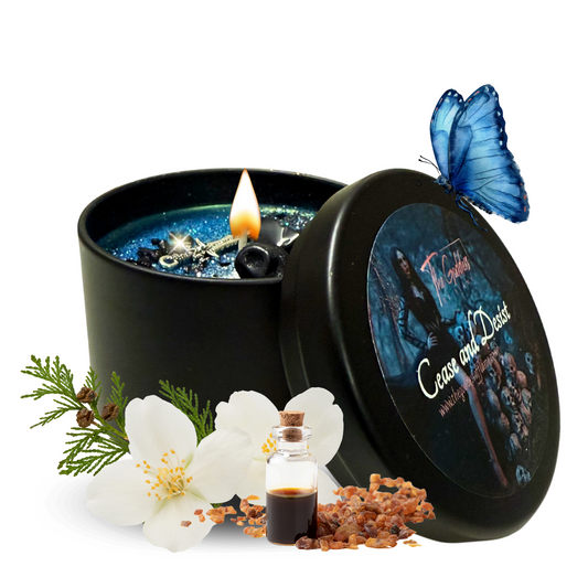 Cease And Desist Spell Candle - Protection, Removing Blockages and CutTies