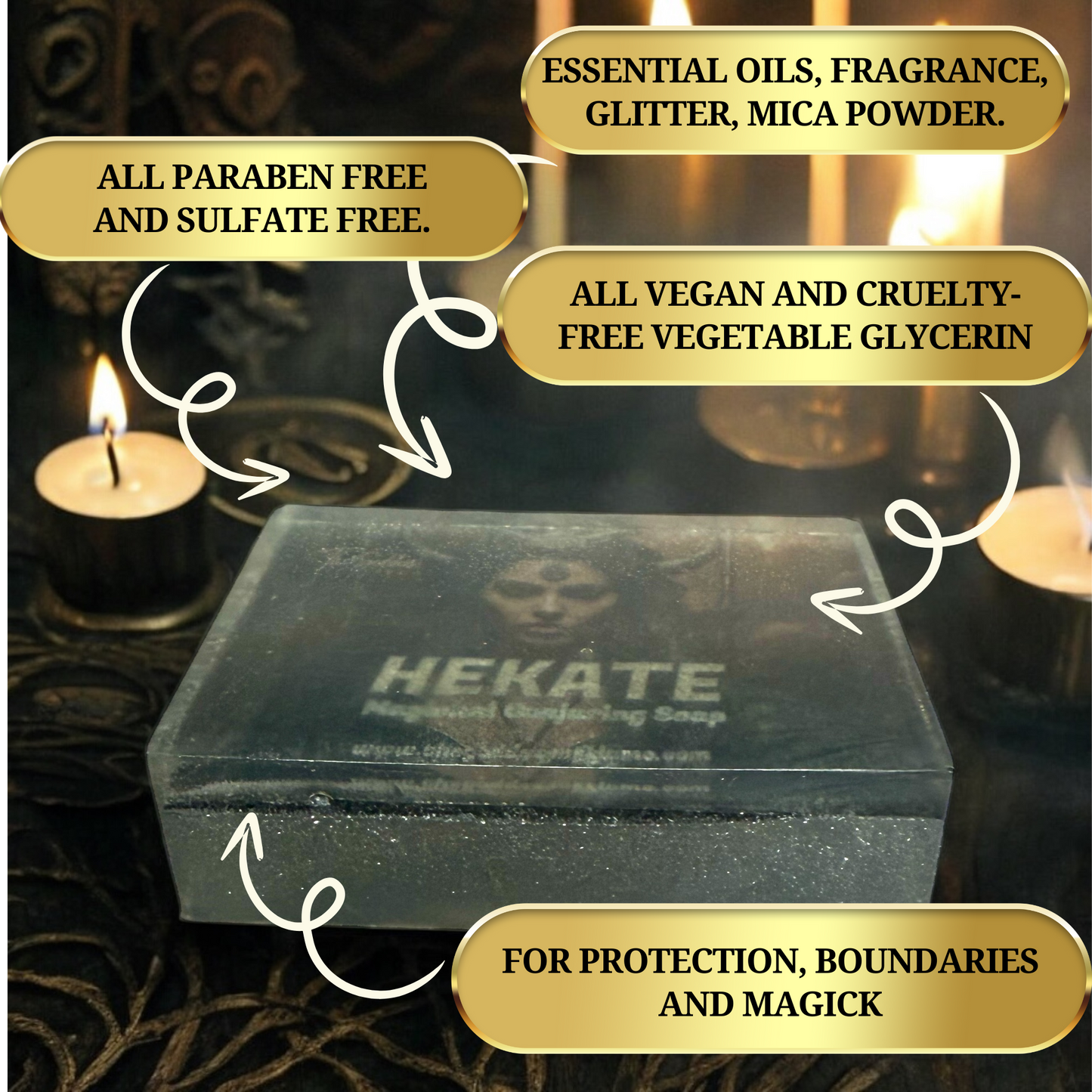 Pagan and Wiccan soap for shadow work and divination