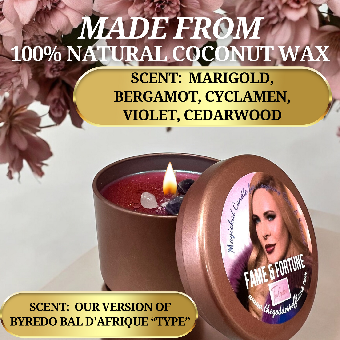 Fame & Fortune Ritual Spell Candle