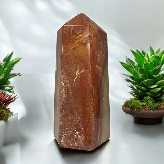 Crazy Lace Agate Crystal Point
