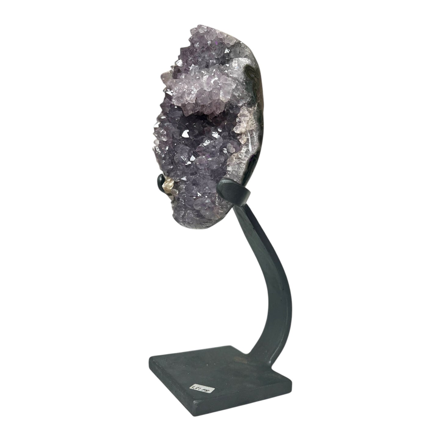 Large Crystal Amethyst Geode On Iron Stand