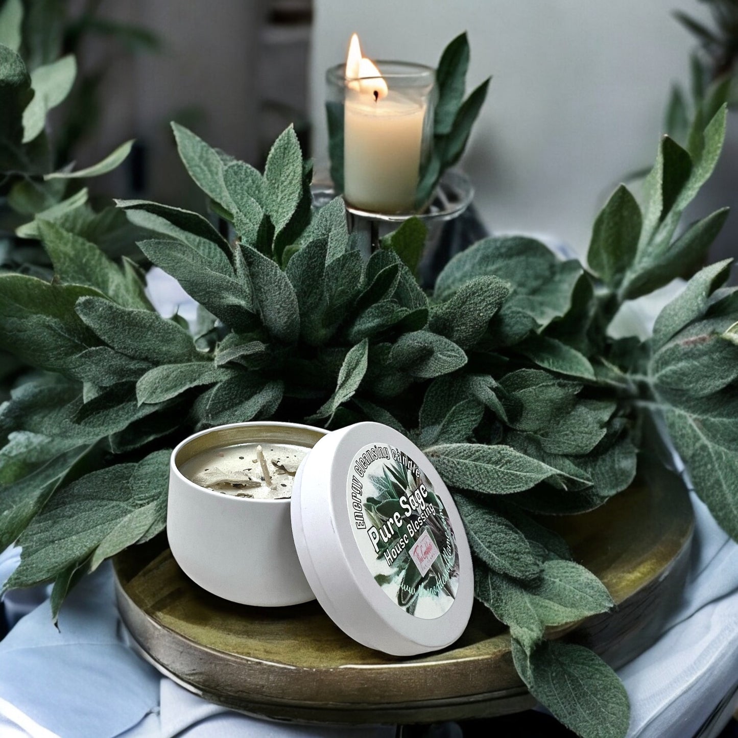 Pure Sage House Blessing Cleansing Energy Ritual Magic Spell Candle