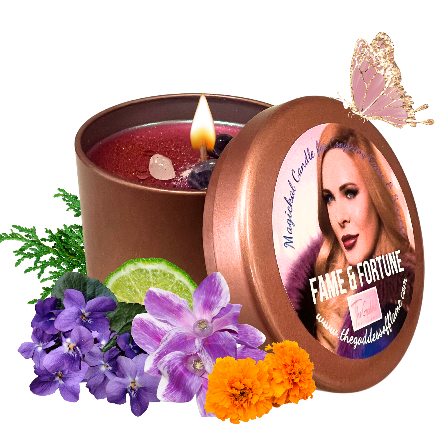 Fame & Fortune Ritual Spell Candle