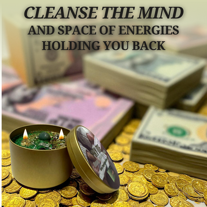 Pay Me Money Drawing Soy Spell Candle – Wealth, Prosperity, Abundance & Financial Security | Wiccan, Pagan, Hoodoo, Magick Conjure