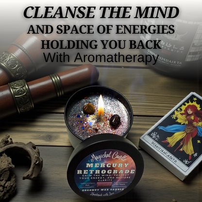 Mercury Retrograde Candle – Clarity, Calm, Communication Support & Energy Reset Ritual Candle