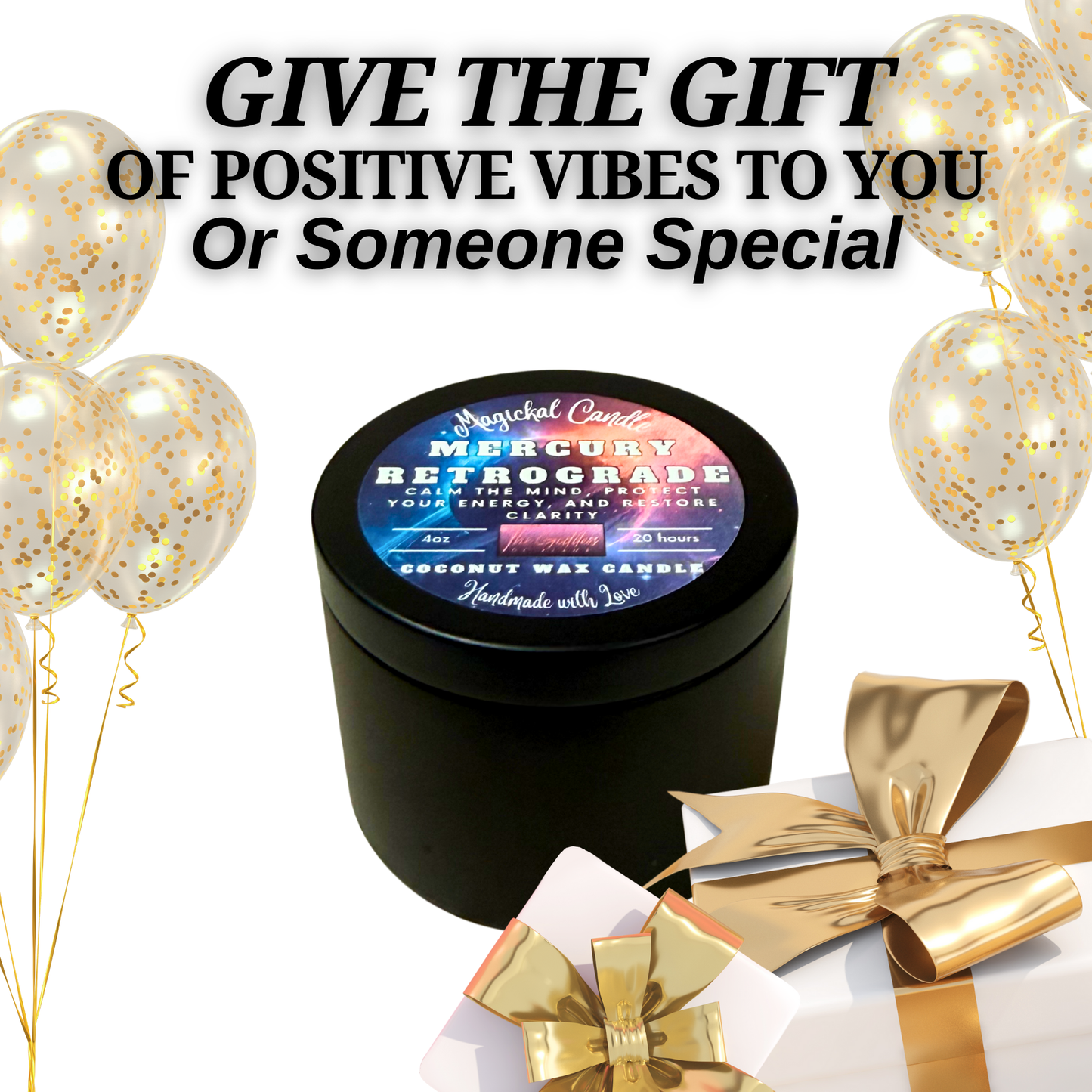 Coconut wax Mercury Retrograde candle product shot