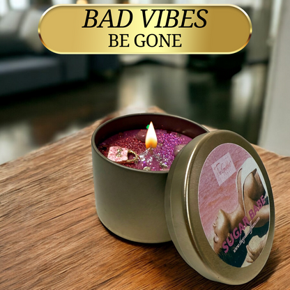 Sugar Babe Spell Candle – Luxury Manifestation Candle with Rhodonite Crystal & Charm