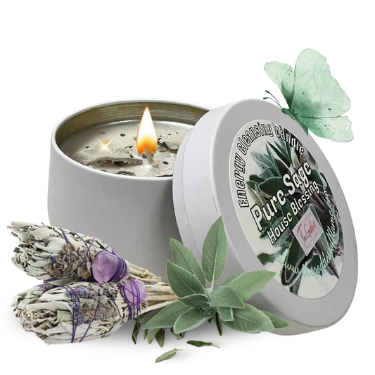 Pure Sage Candle for Spiritual Cleansing and Protection