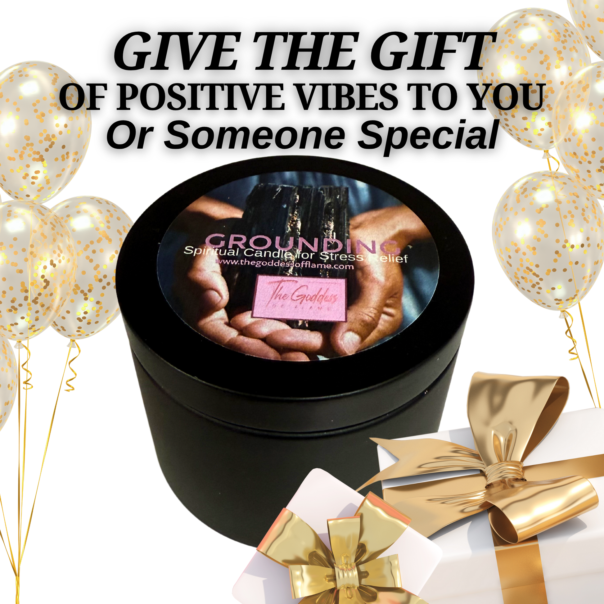 Crystal-infused coconut wax Grounding Candle for balance and protection