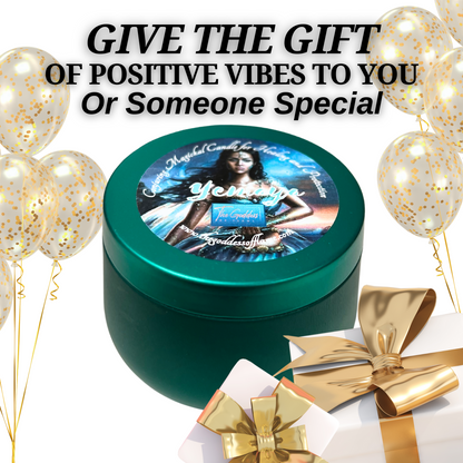 Sacred Yemaya candle gift for Orisha devotion, spiritual healing, and blessings