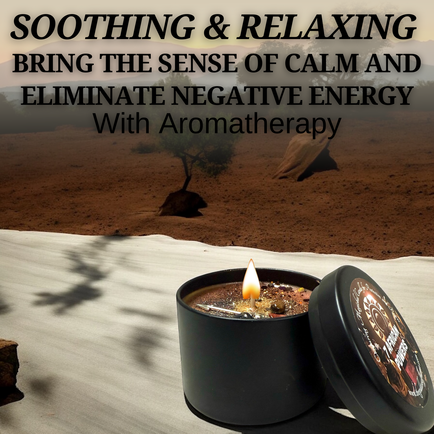 7 African Powers Conjuring Candle - Protection, Overcoming Obstacles, Spiritual Strength and Guidance