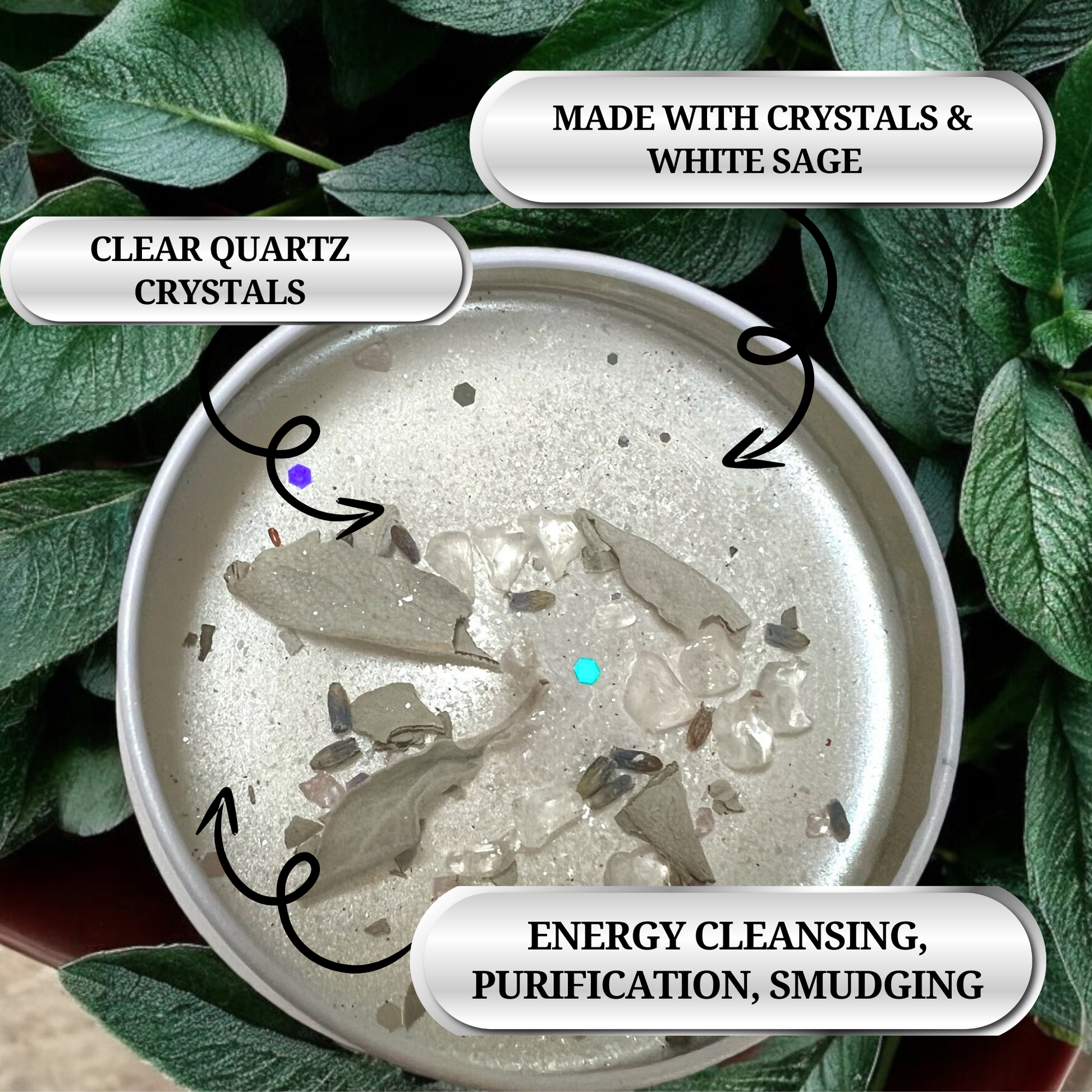 Aromatherapy Sage Candle for Meditation and Healing