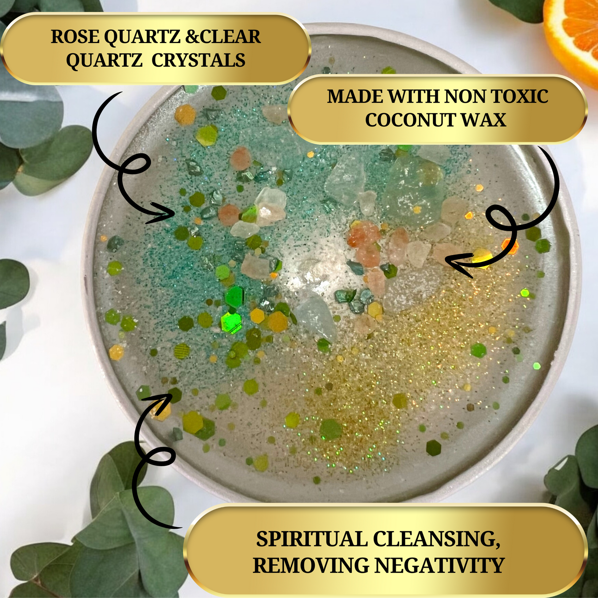 Soy Blend Aura Candle for Meditation and Energy Clearing
